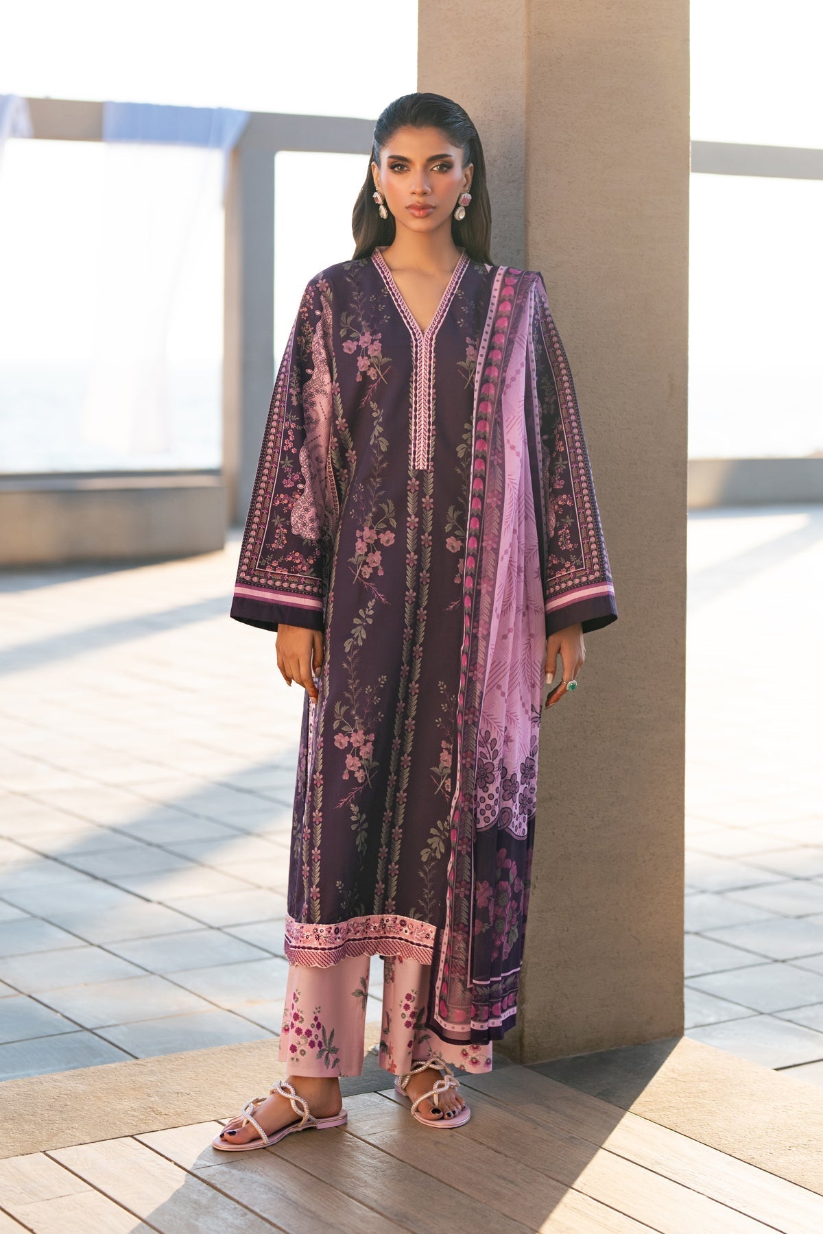 Xenia Formals | Namah Lawn 26 | DELDAR - Formal Dress - available at Maria Faisal in UK and USA.