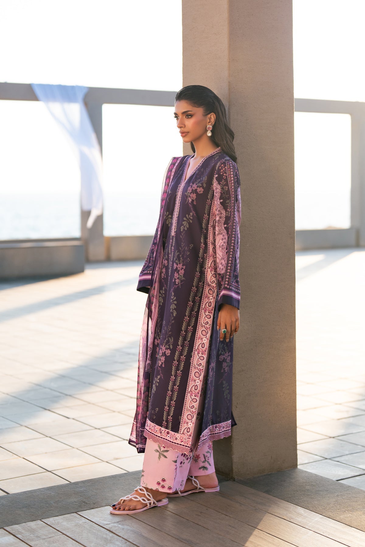 Xenia Formals | Namah Lawn 26 | DELDAR - Formal Dress - available at Maria Faisal in UK and USA.