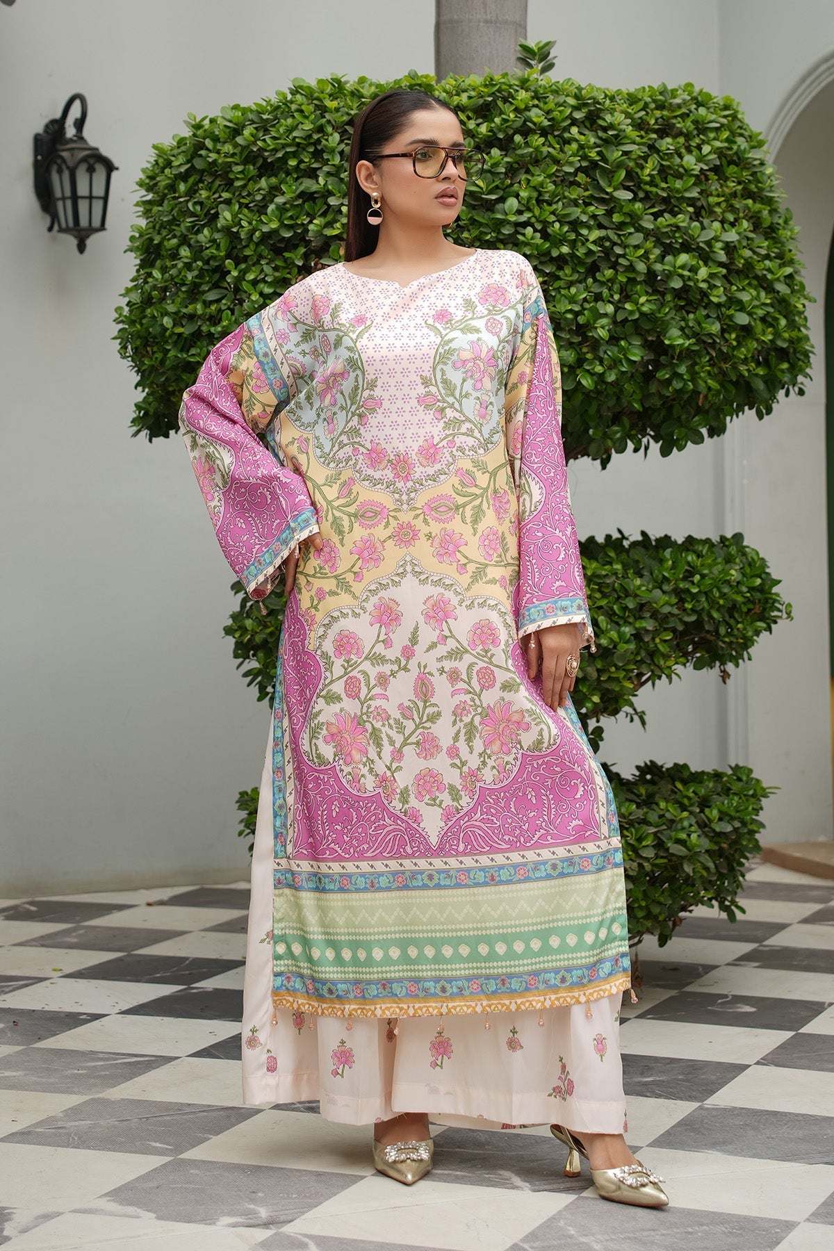 Maryams | Lawn Edit 26 | Lily - Luxury Dress - available at Maria Faisal in UK and USA.
