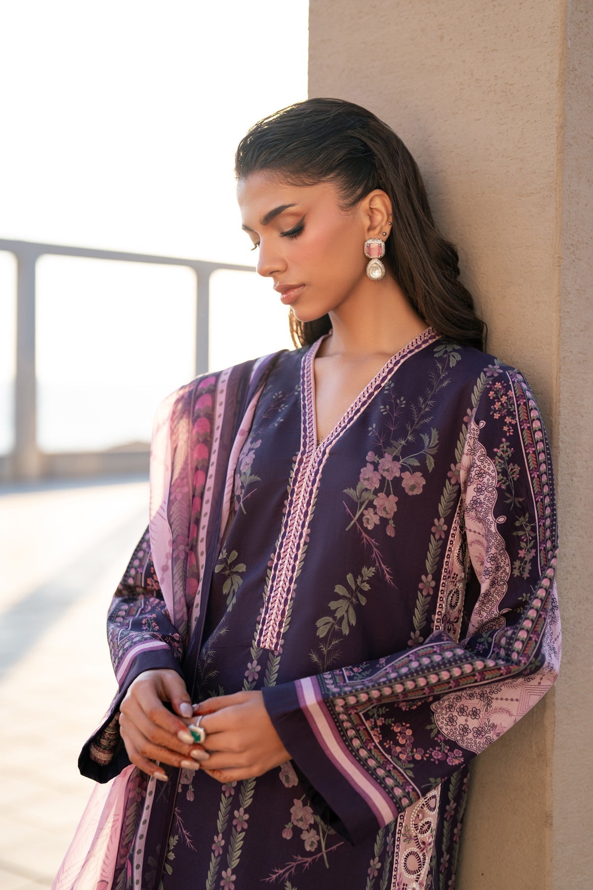Xenia Formals | Namah Lawn 26 | DELDAR - Formal Dress - available at Maria Faisal in UK and USA.