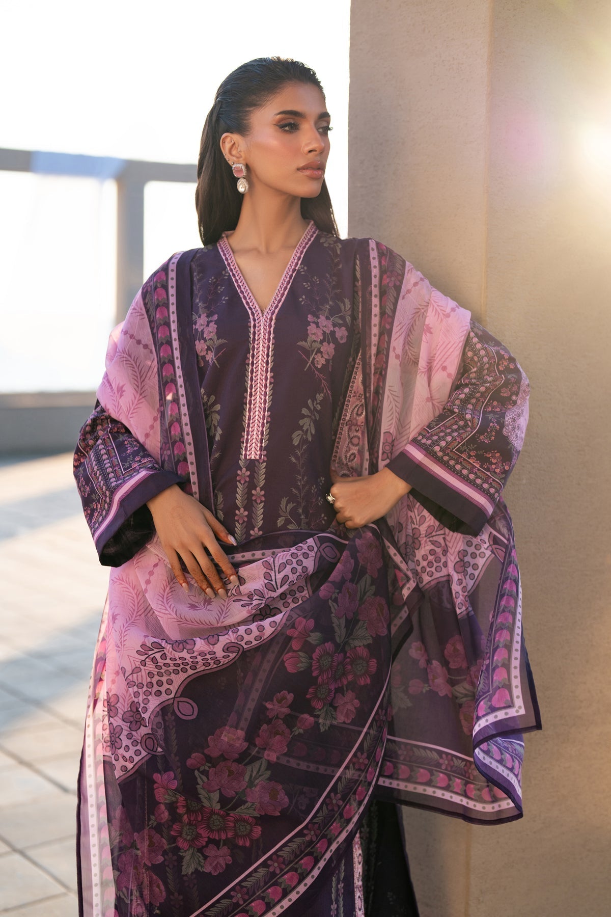 Xenia Formals | Namah Lawn 26 | DELDAR - Formal Dress - available at Maria Faisal in UK and USA.