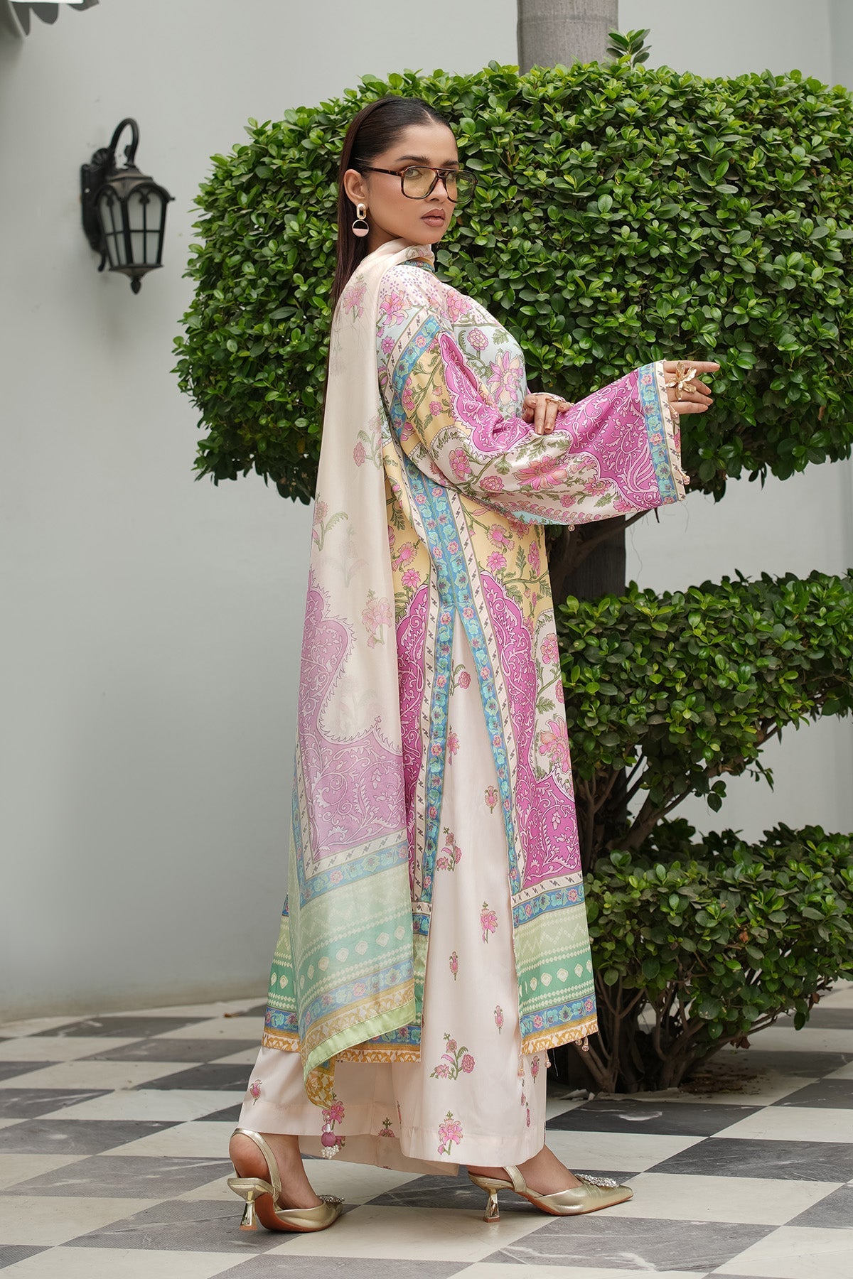 Maryams | Lawn Edit 26 | Lily - Luxury Dress - available at Maria Faisal in UK and USA.