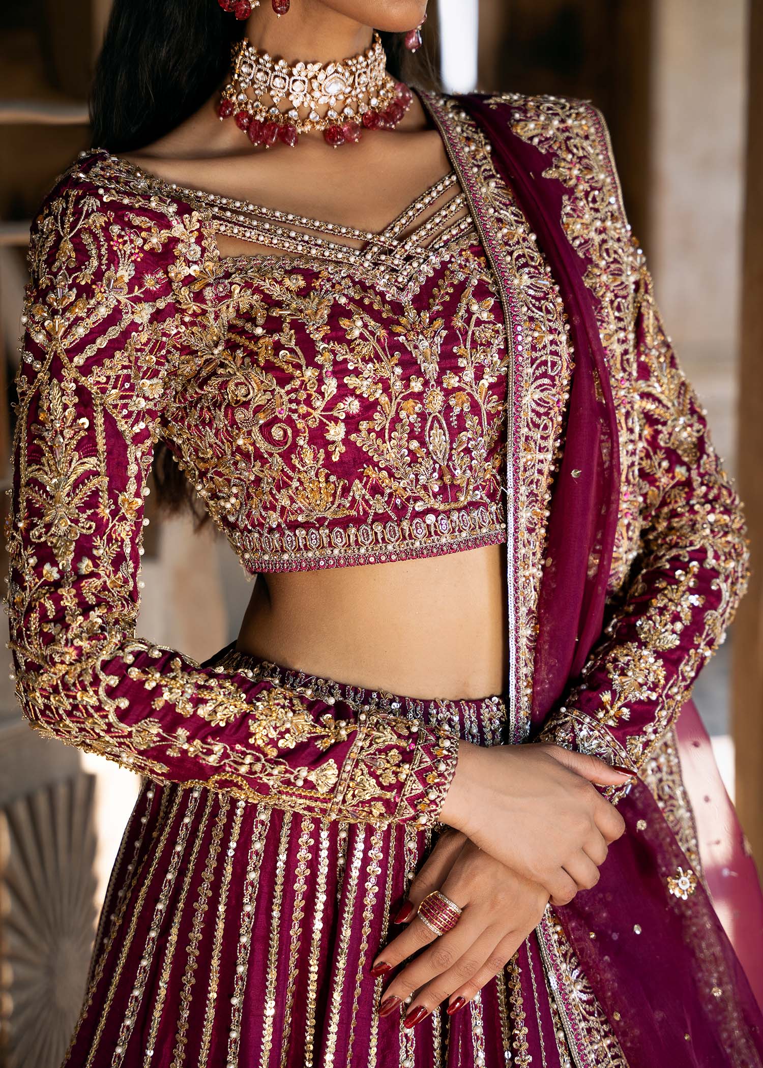 Kanwal Malik | Sajni Wedding Formals 24 | Raina - Designer Dress with Intricate embroidery and embellishments. Shop elegent wedding dress at Maria Faisal.