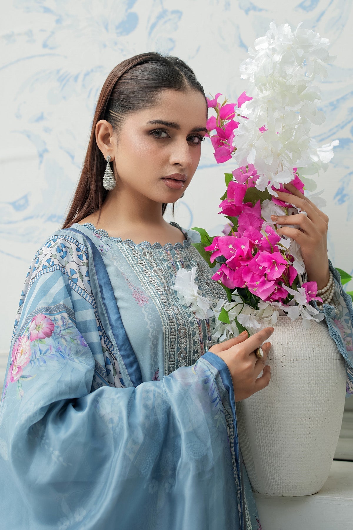 Maryams | Lawn Edit 26 | Petal - Luxury Dress - available at Maria Faisal in UK and USA.