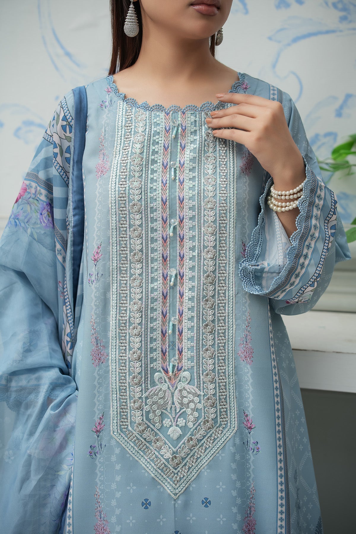 Maryams | Lawn Edit 26 | Petal - Luxury Dress - available at Maria Faisal in UK and USA.