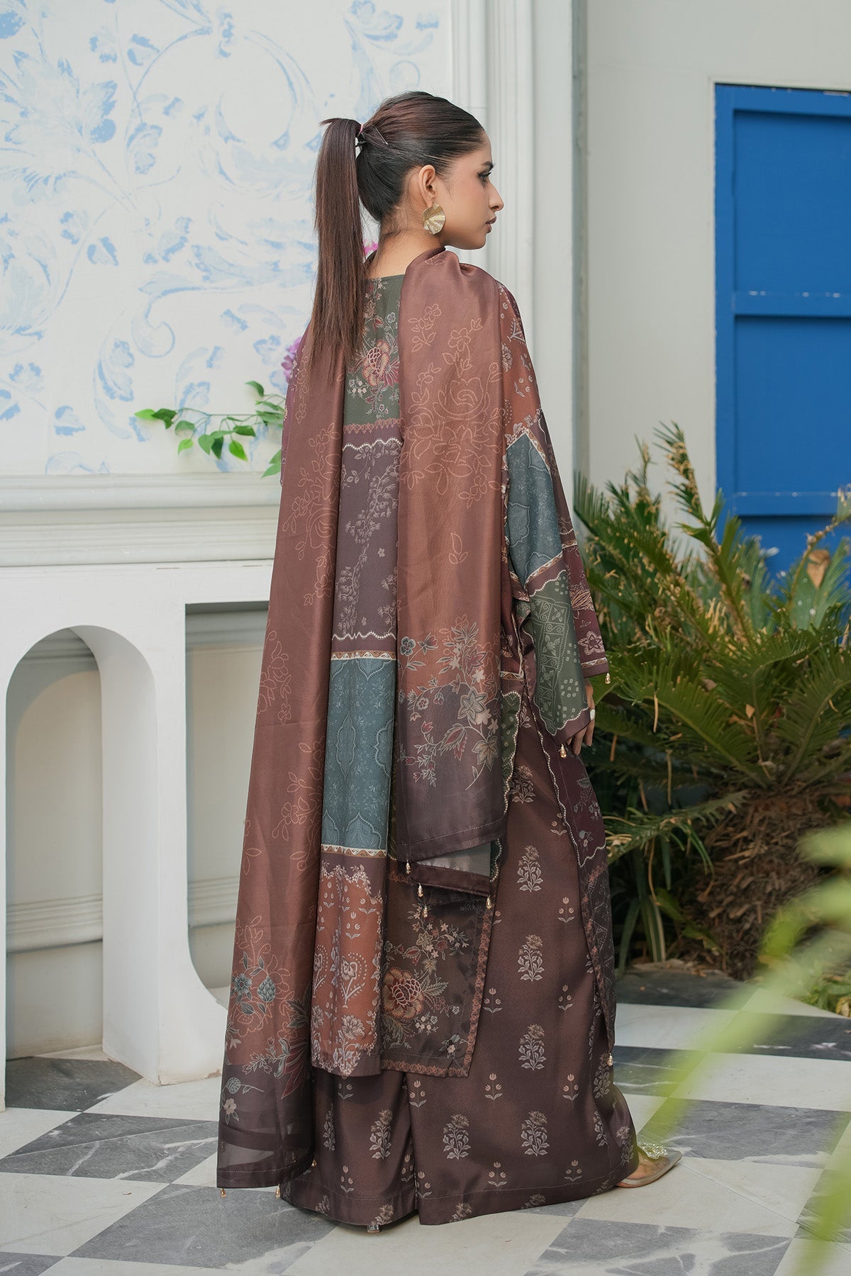 Maryams | Lawn Edit 26 | Basil - Luxury Dress - available at Maria Faisal in UK and USA.