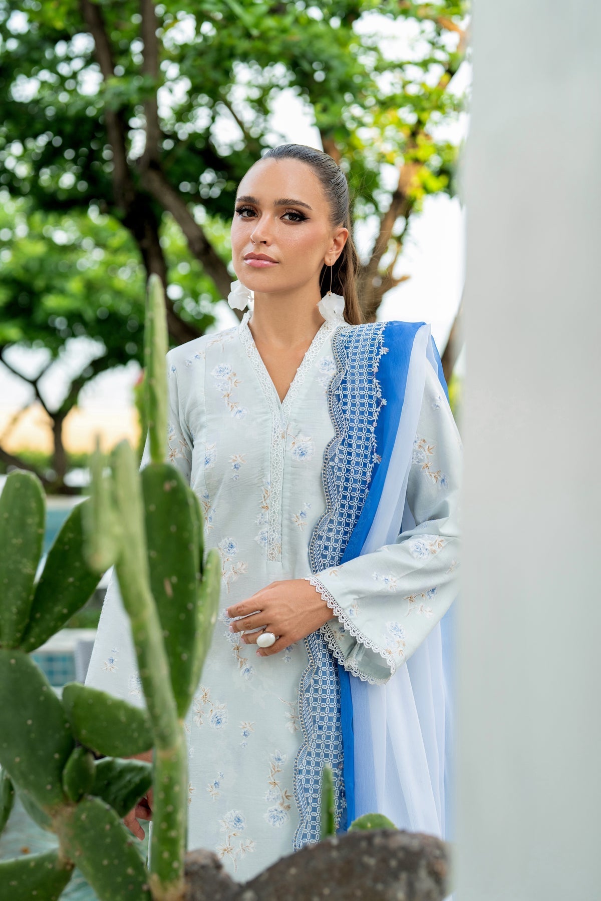 Xenia Formals | Namah Lawn 26 | LISSE - Formal Dress - available at Maria Faisal in UK and USA.