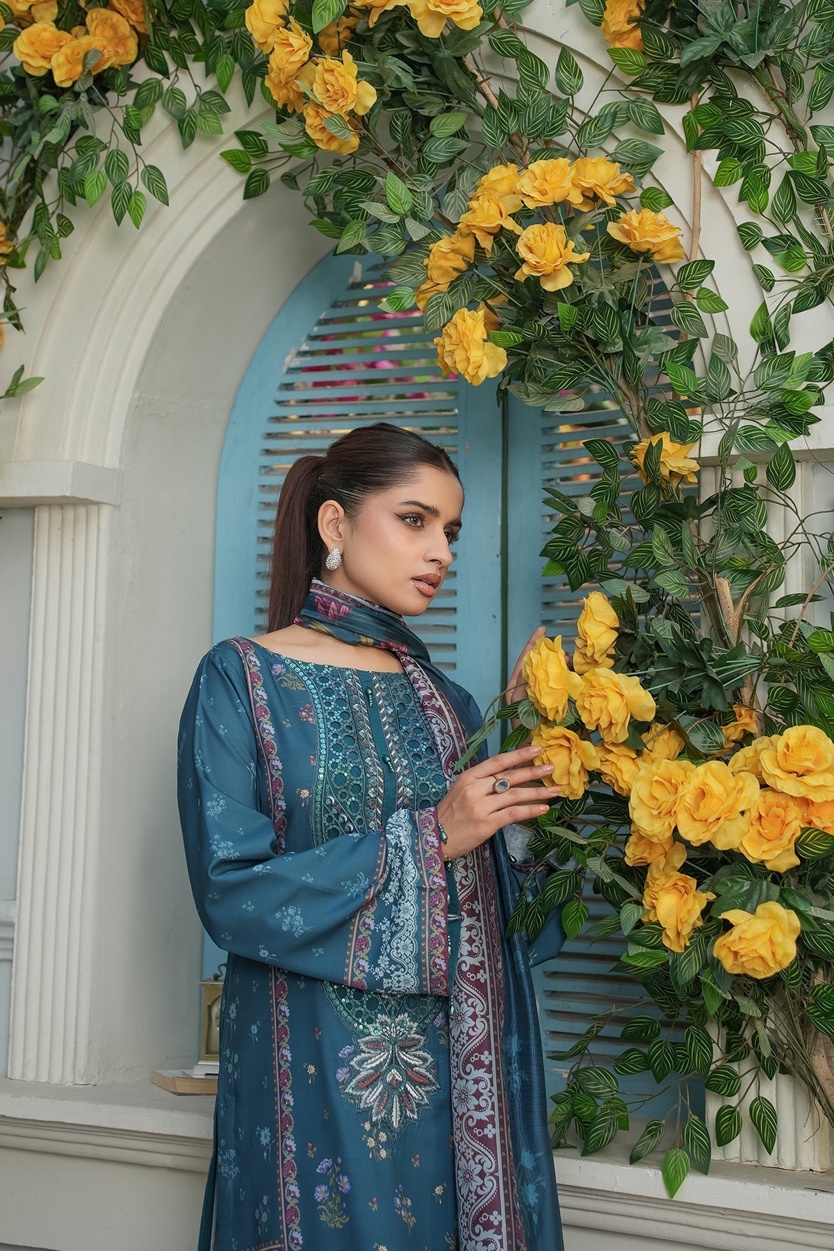Maryams | Lawn Edit 26 | Crimson - Luxury Dress - available at Maria Faisal in UK and USA.