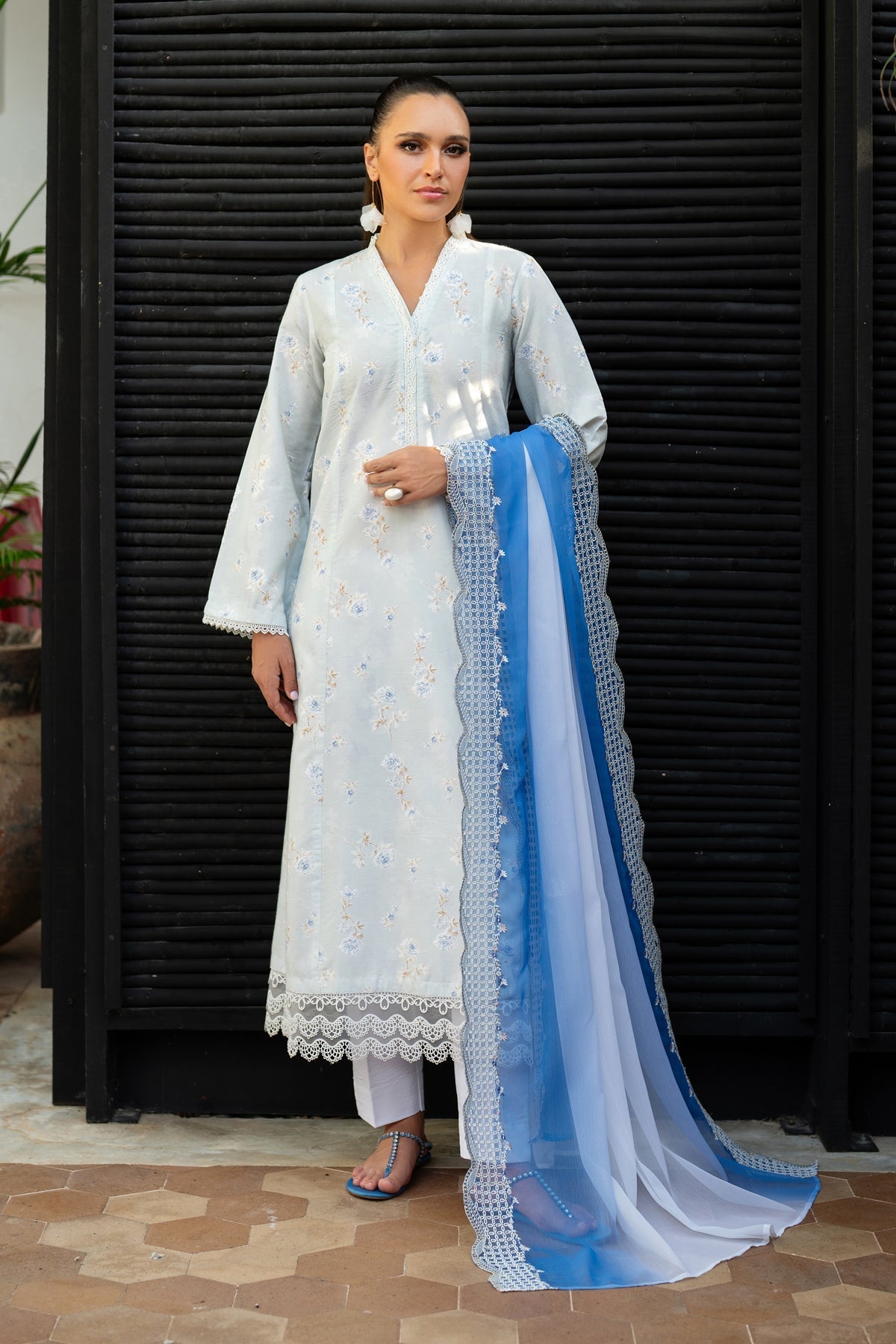Xenia Formals | Namah Lawn 26 | LISSE - Formal Dress - available at Maria Faisal in UK and USA.