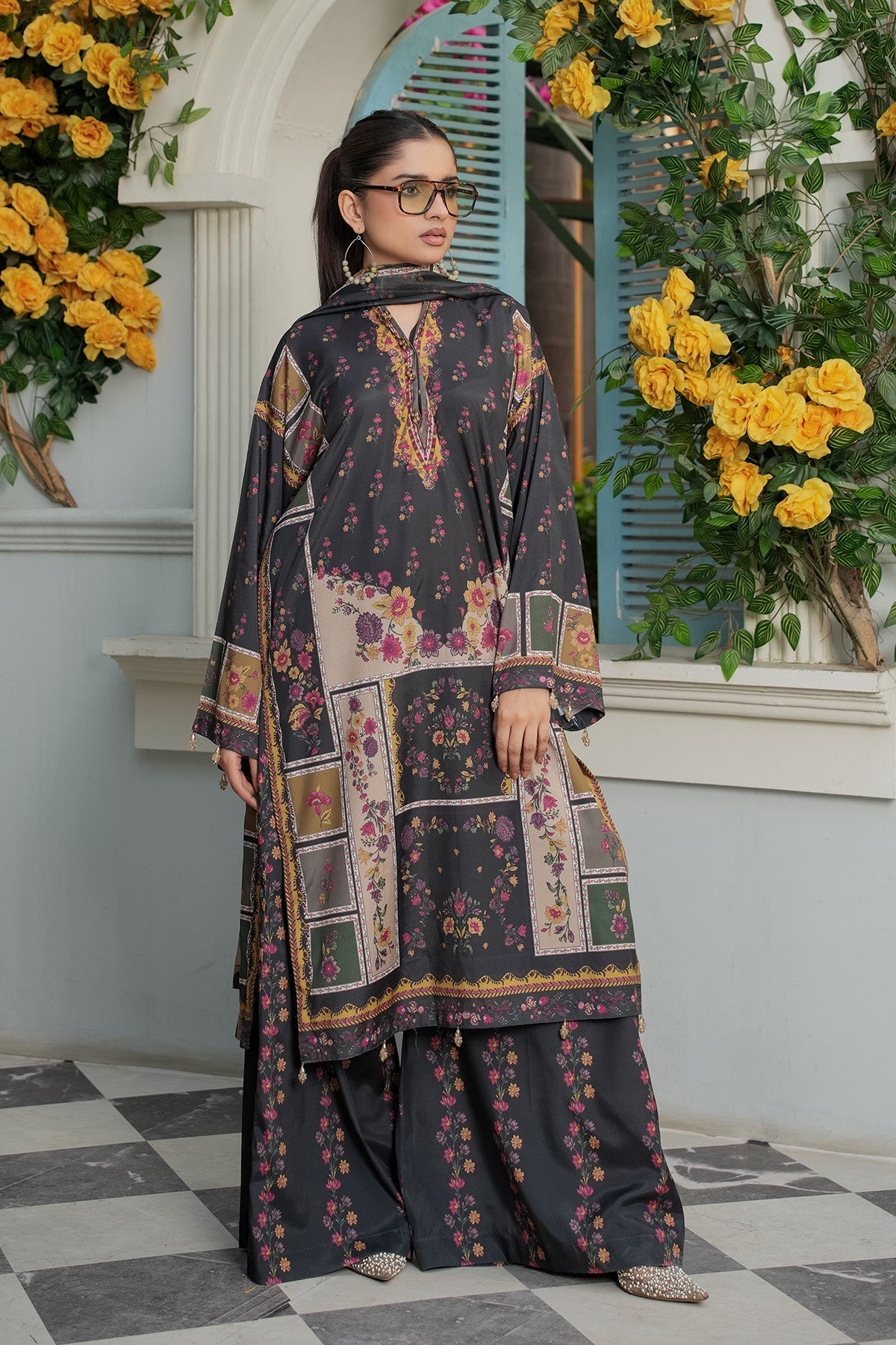 Maryams | Lawn Edit 26 | Clover - Luxury Dress - available at Maria Faisal in UK and USA.