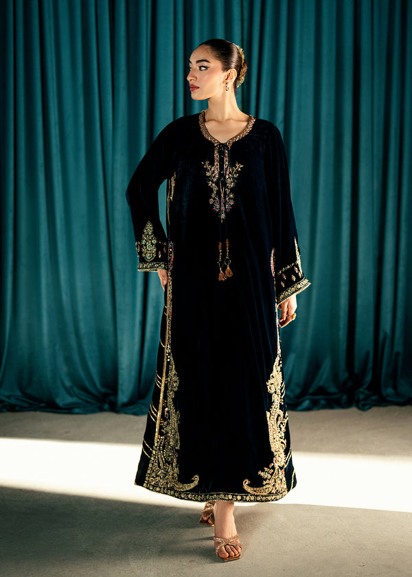 Serene Teal – authentic Pakistani dress from the Velvet Code collection for women in the UK