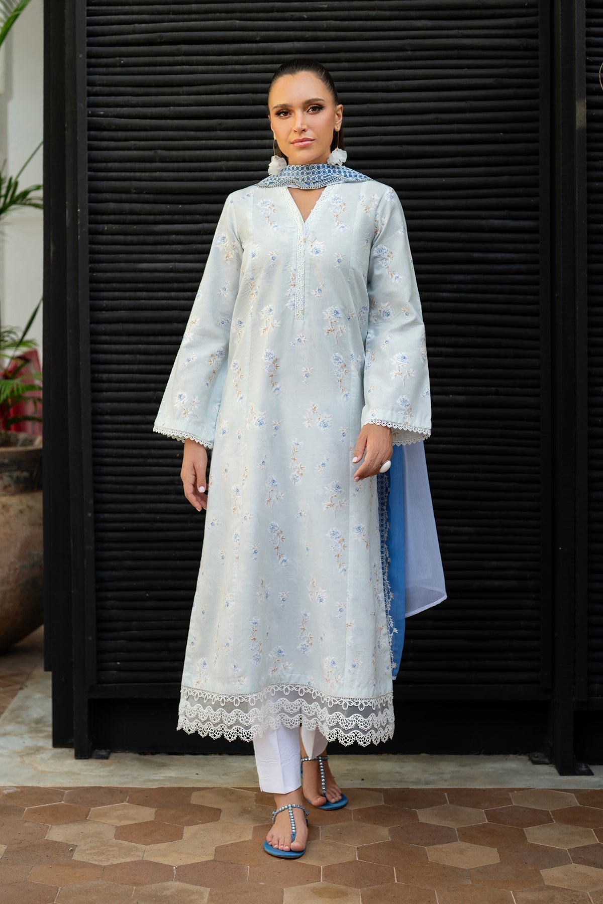 Xenia Formals | Namah Lawn 26 | LISSE - Formal Dress - available at Maria Faisal in UK and USA.