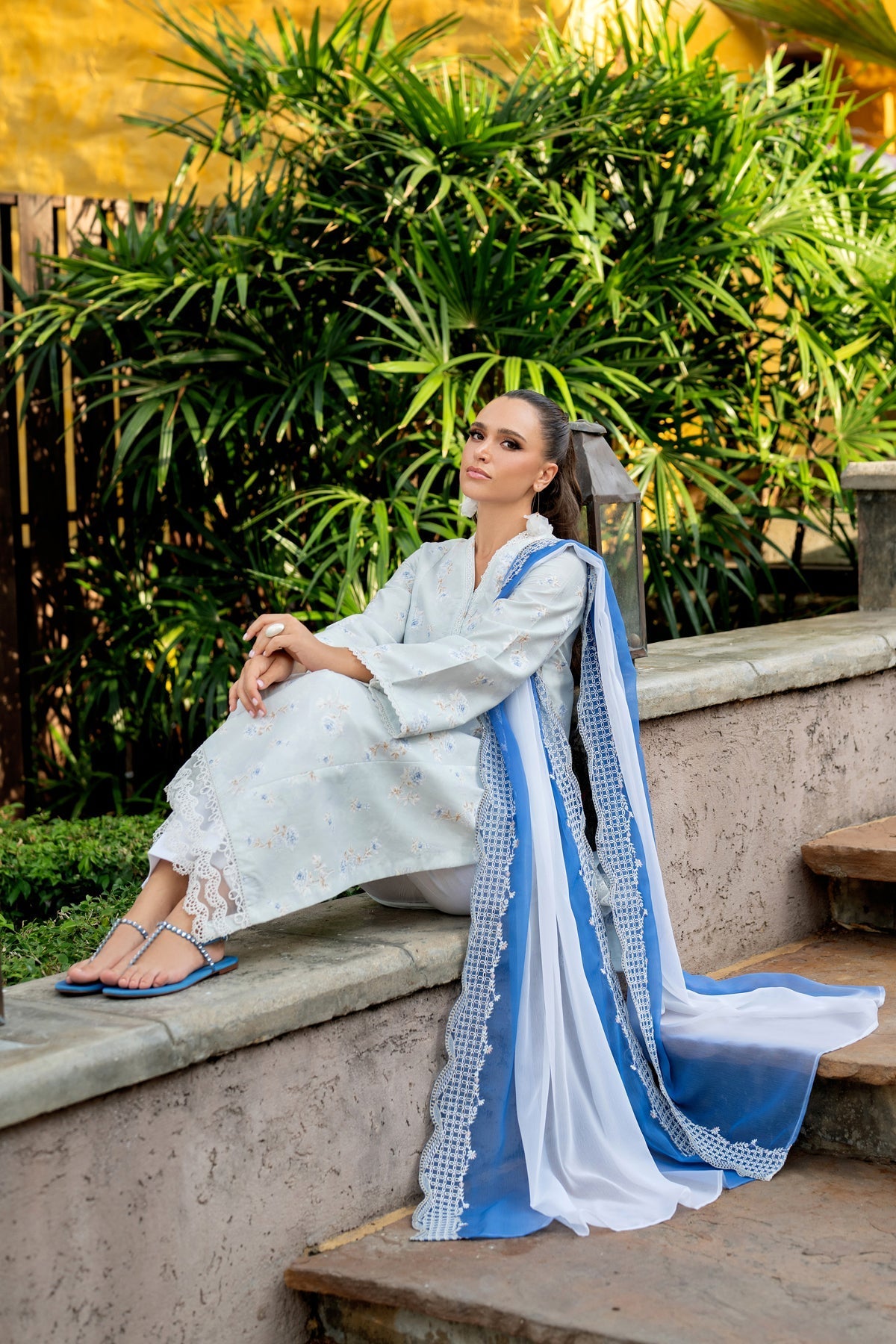 Xenia Formals | Namah Lawn 26 | LISSE - Formal Dress - available at Maria Faisal in UK and USA.