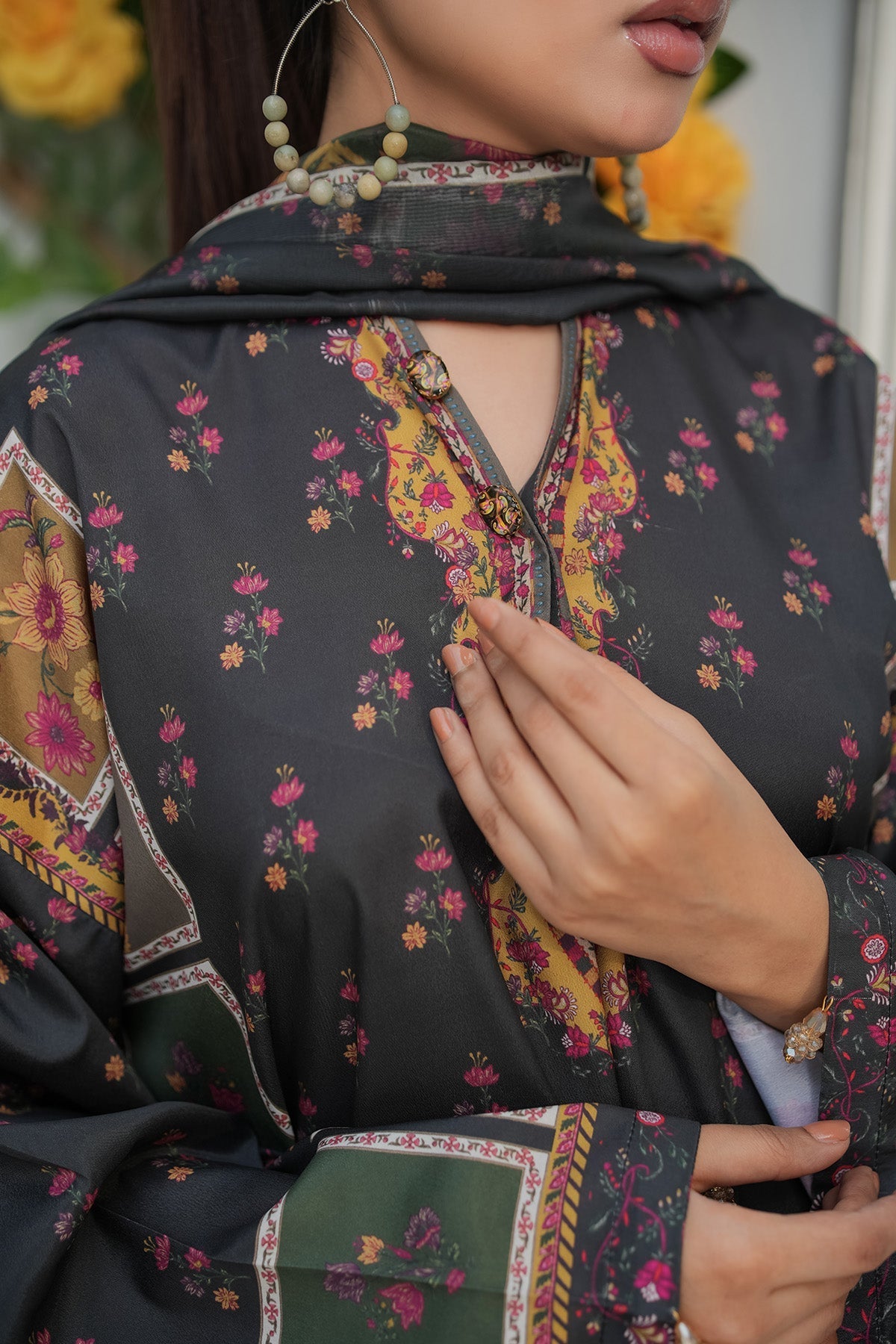 Maryams | Lawn Edit 26 | Clover - Luxury Dress - available at Maria Faisal in UK and USA.