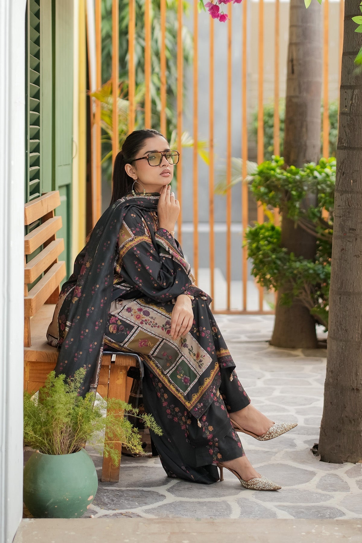 Maryams | Lawn Edit 26 | Clover - Luxury Dress - available at Maria Faisal in UK and USA.