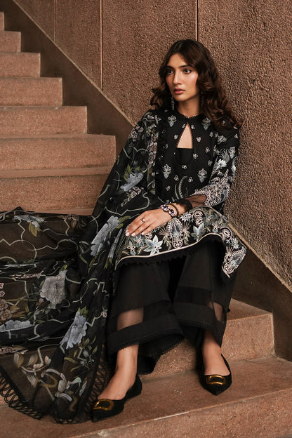 Afrozeh | Chikankari Lawn 24 | Caviar - Waniyas