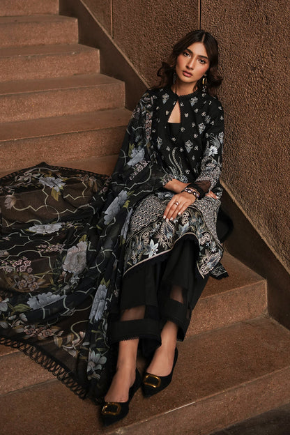 Afrozeh | Chikankari Lawn 24 | Caviar - Waniyas