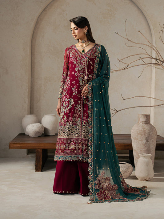 Gulaal | Inaaya Embroidered Chiffon 26 |Jinaan - Formal Dress - available at Maria Faisal in UK and USA.