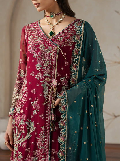 Gulaal | Inaaya Embroidered Chiffon 26 |Jinaan - Formal Dress - available at Maria Faisal in UK and USA.