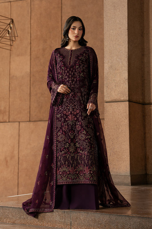 Lavish Premium | Lazawal Formals | MAROON MAJESTY - Formal Dress - available at Maria Faisal in UK and USA.