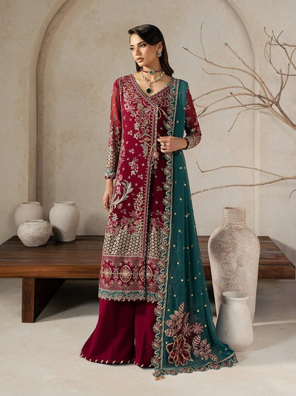 Gulaal | Inaaya Embroidered Chiffon 26 |Jinaan - Formal Dress - available at Maria Faisal in UK and USA.