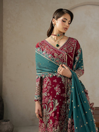 Gulaal | Inaaya Embroidered Chiffon 26 |Jinaan - Formal Dress - available at Maria Faisal in UK and USA.