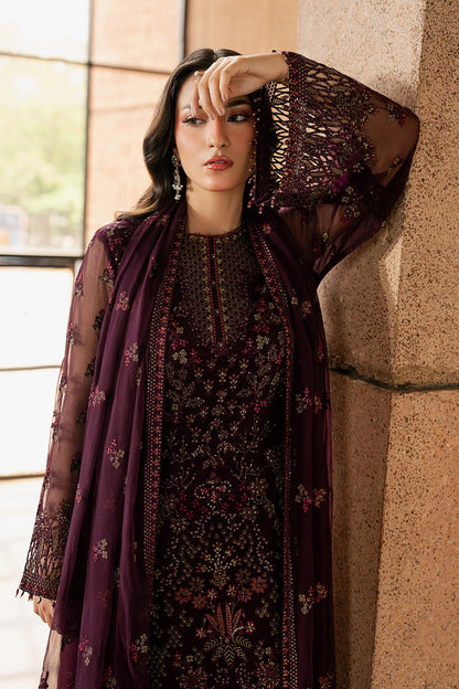 Lavish Premium | Lazawal Formals | MAROON MAJESTY - Formal Dress - available at Maria Faisal in UK and USA.