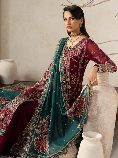Gulaal | Inaaya Embroidered Chiffon 26 |Jinaan - Formal Dress - available at Maria Faisal in UK and USA.