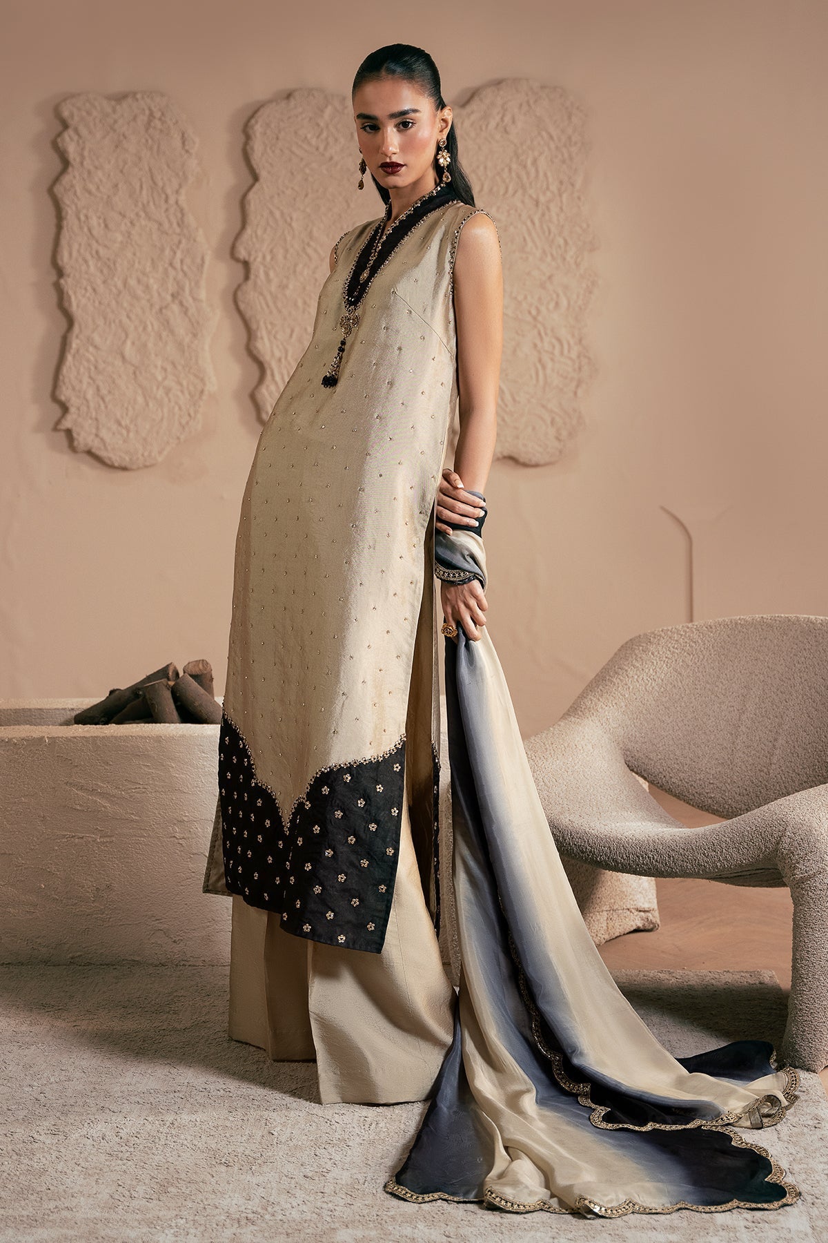 Mina Kashif | Emilie Formals | Zelina - Formal Dress - available at Maria Faisal in UK and USA.