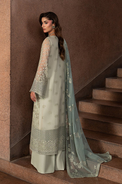 Lavish Premium | Lazawal Formals | PISTACHIO PEARL - Formal Dress - available at Maria Faisal in UK and USA.