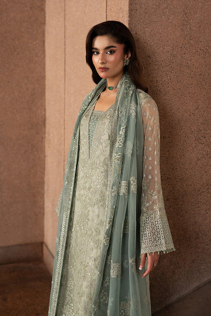 Lavish Premium | Lazawal Formals | PISTACHIO PEARL - Formal Dress - available at Maria Faisal in UK and USA.