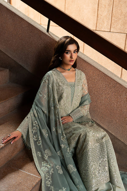 Lavish Premium | Lazawal Formals | PISTACHIO PEARL - Formal Dress - available at Maria Faisal in UK and USA.