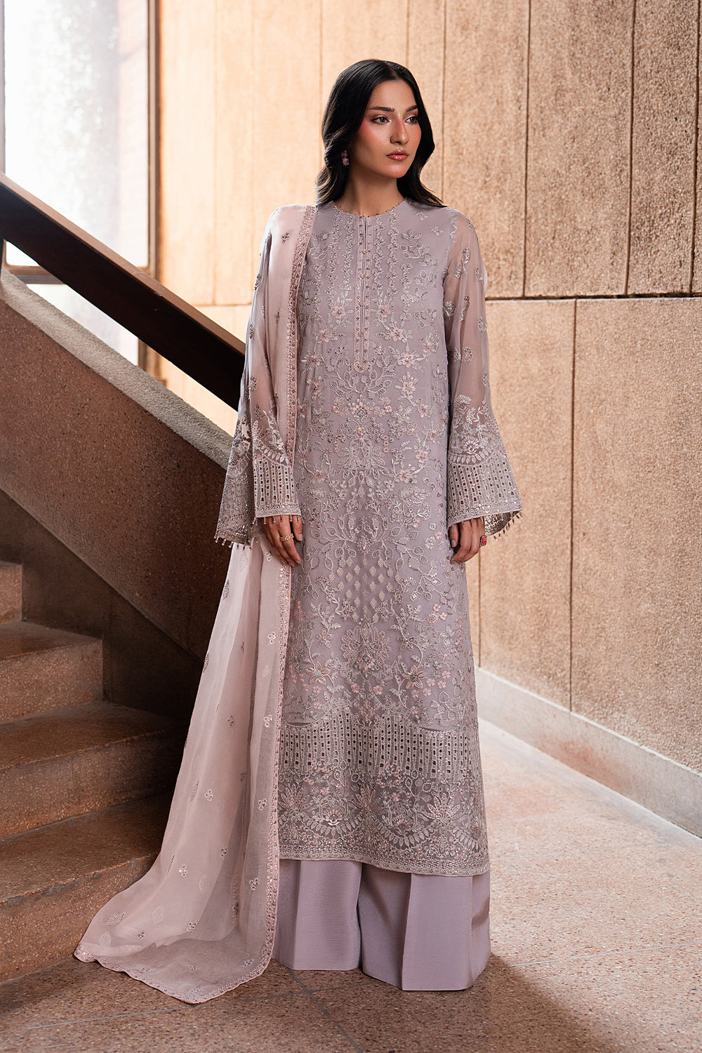 Lavish Premium | Lazawal Formals | Lavender Glow - Formal Dress - available at Maria Faisal in UK and USA.
