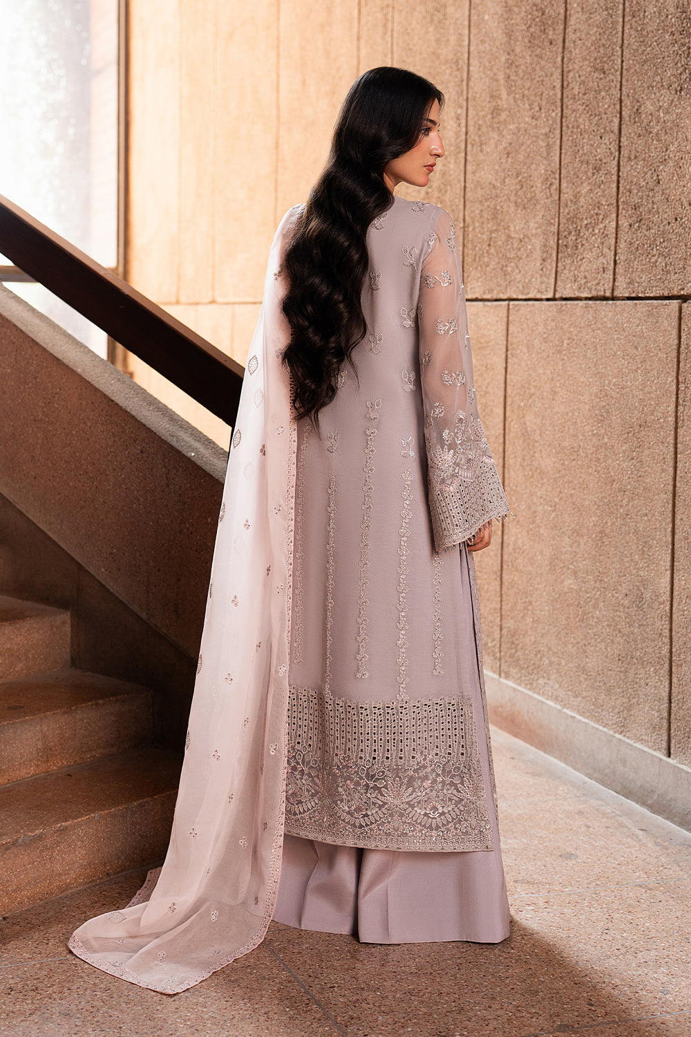 Lavish Premium | Lazawal Formals | Lavender Glow - Formal Dress - available at Maria Faisal in UK and USA.