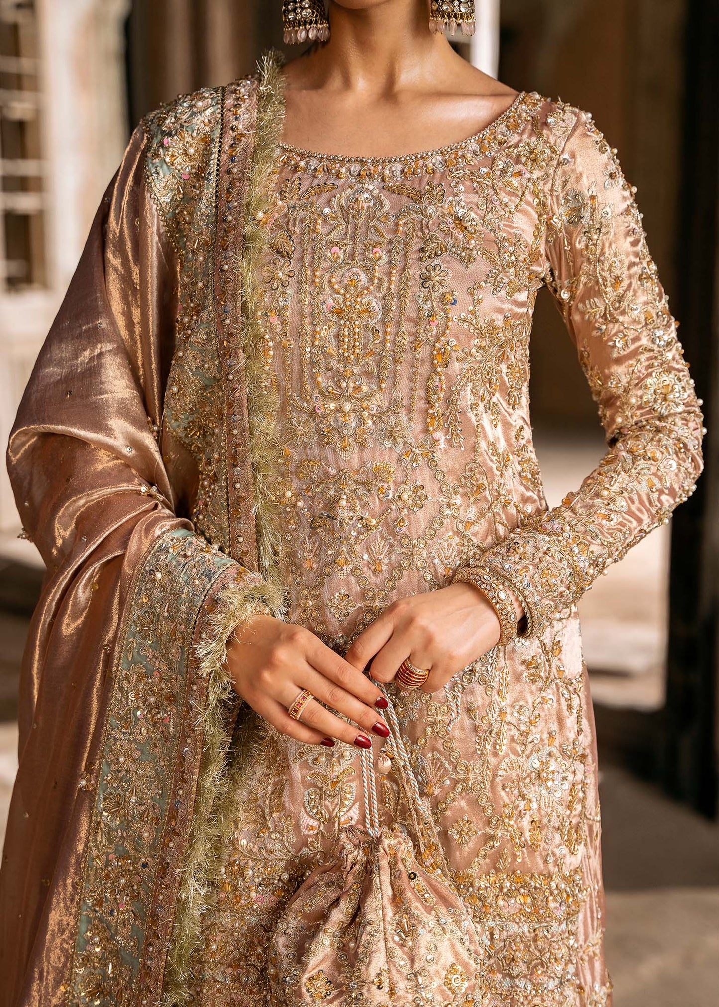 Kanwal Malik | Sajni Wedding Formals 24 | Meeram - Designer Dress with Intricate embroidery and embellishments. Shop elegent wedding dress at Maria Faisal.