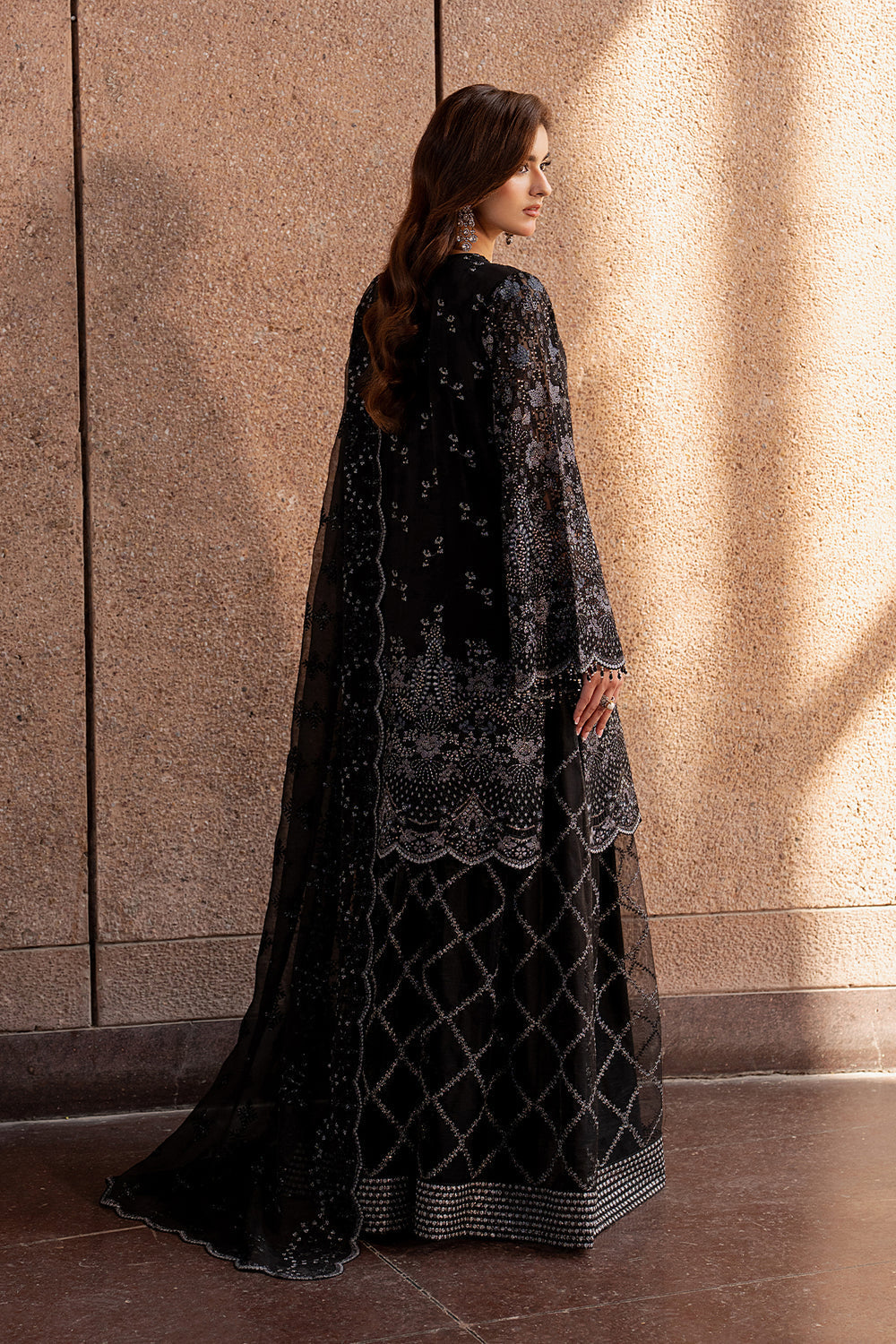 Lavish Premium | Lazawal Formals | Black Whisper - Formal Dress - available at Maria Faisal in UK and USA.