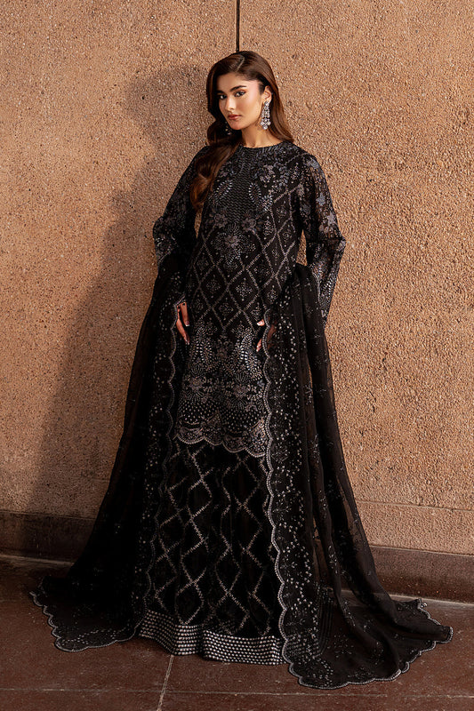 Lavish Premium | Lazawal Formals | Black Whisper - Formal Dress - available at Maria Faisal in UK and USA.