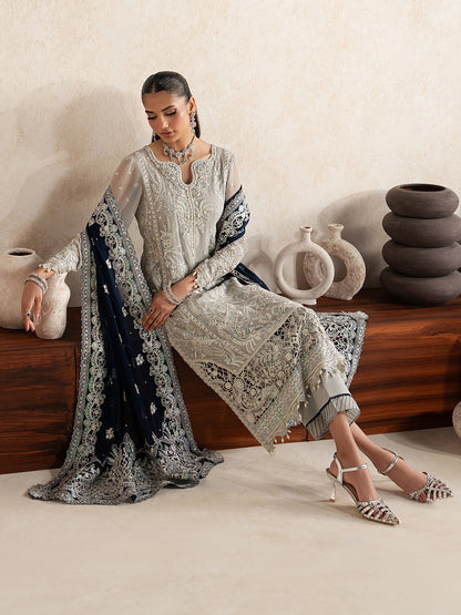 Gulaal | Inaaya Embroidered Chiffon 26 | Gianna - Formal Dress - available at Maria Faisal in UK and USA.