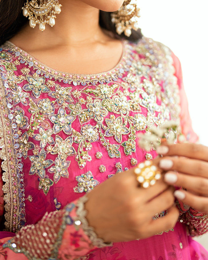 Mushq | Sham Shandaar Festive | Geet Gulabi - Casual Dress - available at Maria Faisal in UK and USA.