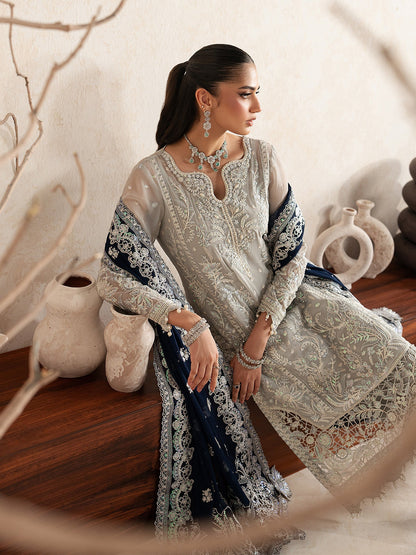 Gulaal | Inaaya Embroidered Chiffon 26 | Gianna - Formal Dress - available at Maria Faisal in UK and USA.