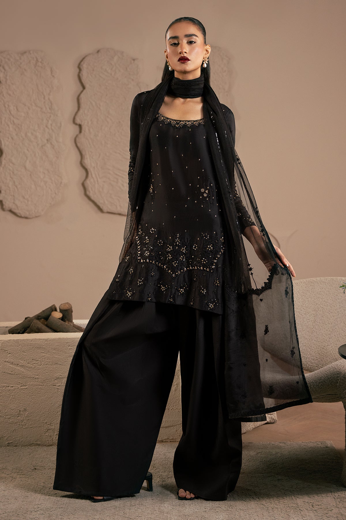Mina Kashif | Emilie Formals | Misie - Formal Dress - available at Maria Faisal in UK and USA.