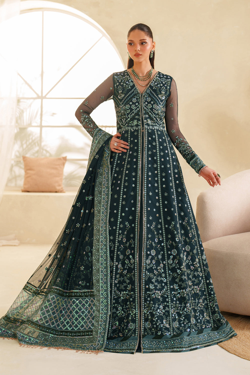 Zarif | Meesa Luxury Formals | Rimul - Formal Dress - available at Maria Faisal in UK and USA.