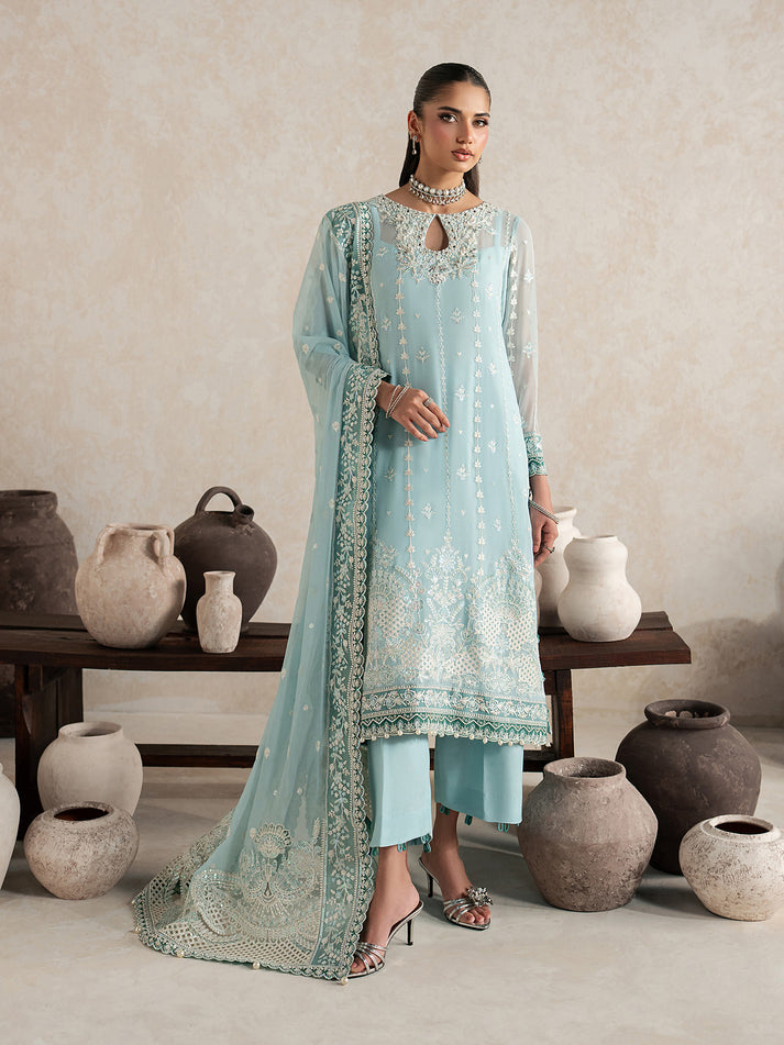Gulaal | Inaaya Embroidered Chiffon 26 |Eileen - Formal Dress - available at Maria Faisal in UK and USA.
