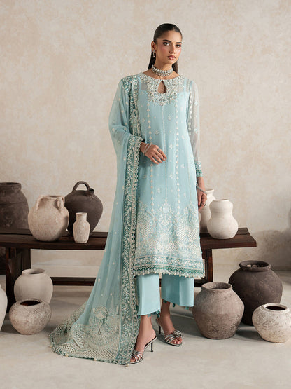 Gulaal | Inaaya Embroidered Chiffon 26 |Eileen - Formal Dress - available at Maria Faisal in UK and USA.