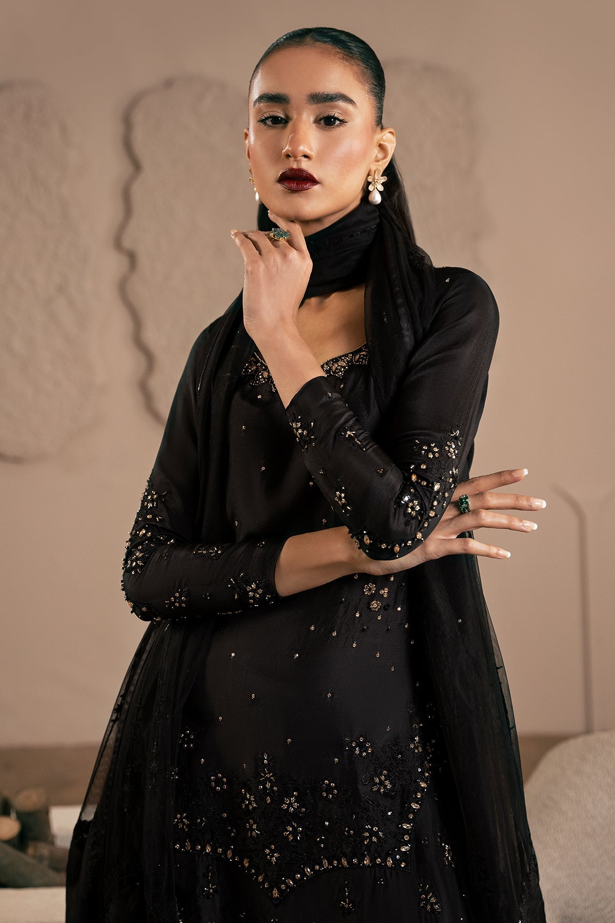 Mina Kashif | Emilie Formals | Misie - Formal Dress - available at Maria Faisal in UK and USA.