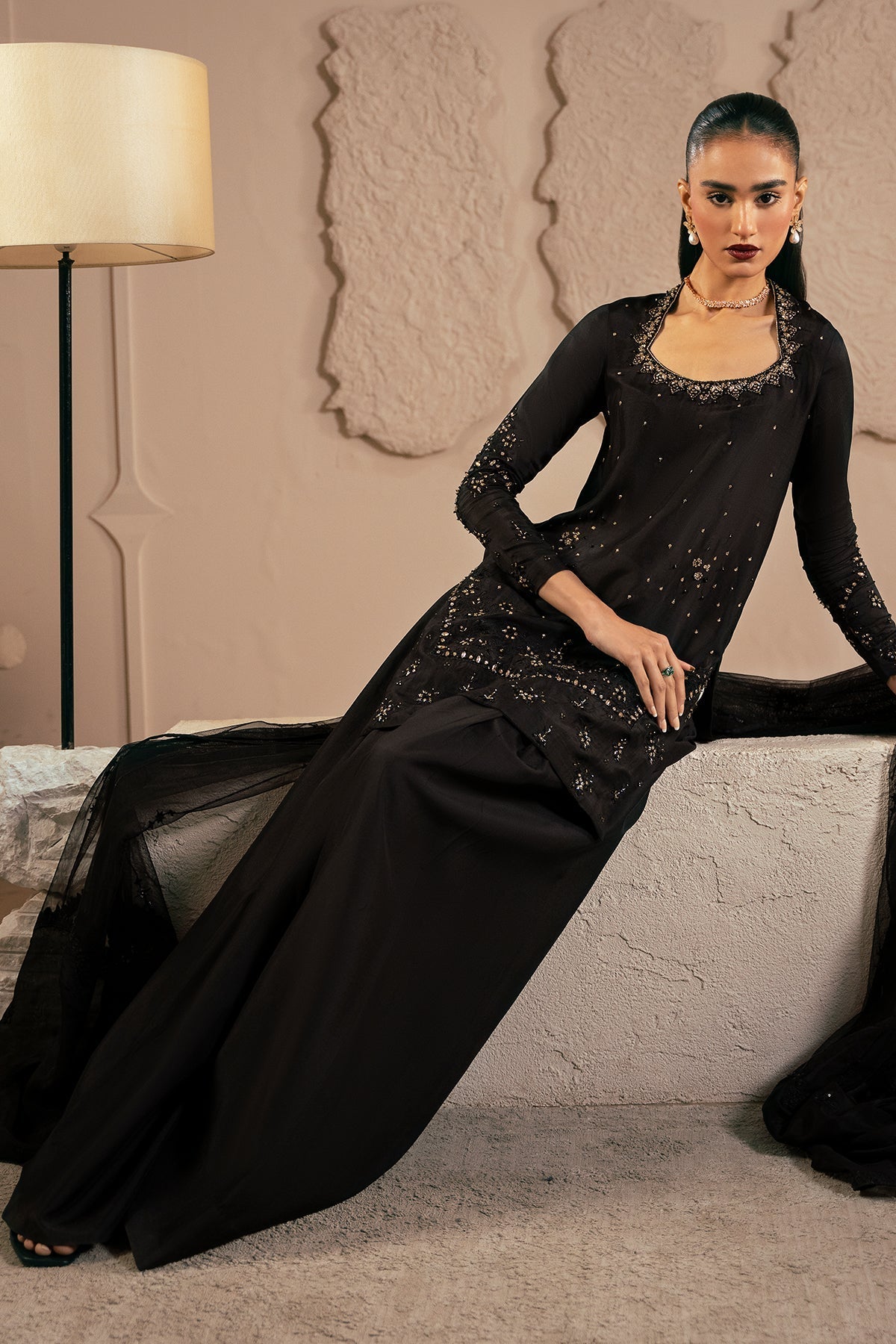 Mina Kashif | Emilie Formals | Misie - Formal Dress - available at Maria Faisal in UK and USA.