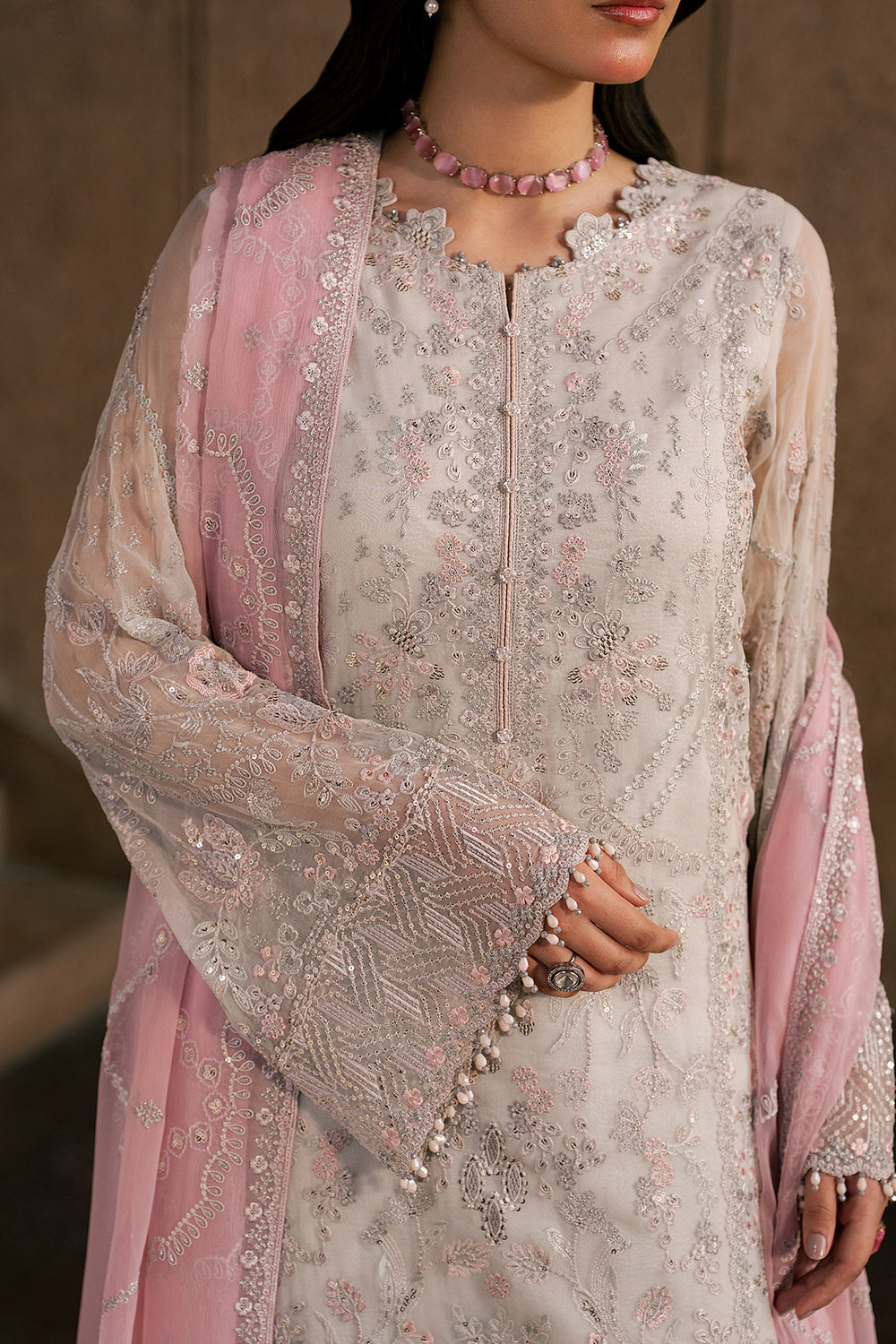 Lavish Premium | Lazawal Formals | Pink Elegance - Formal Dress - available at Maria Faisal in UK and USA.