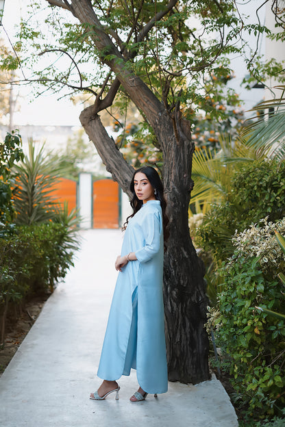 Erum Khan | Nue Pret | Serene Sky - Ladies Clothes - Maria Faisal