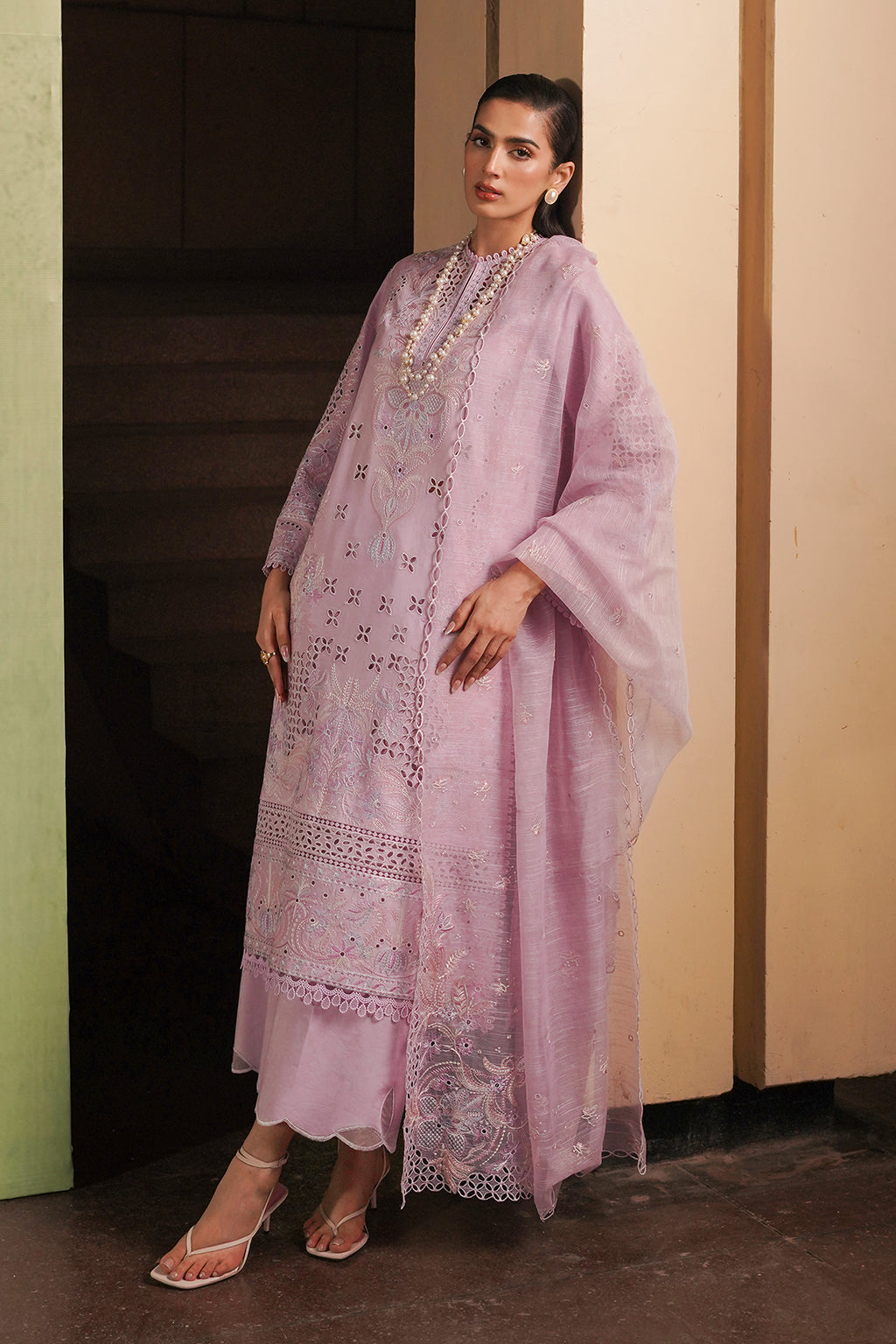 Afrozeh | Chikankari Lawn 24 | Thistle - Waniyas