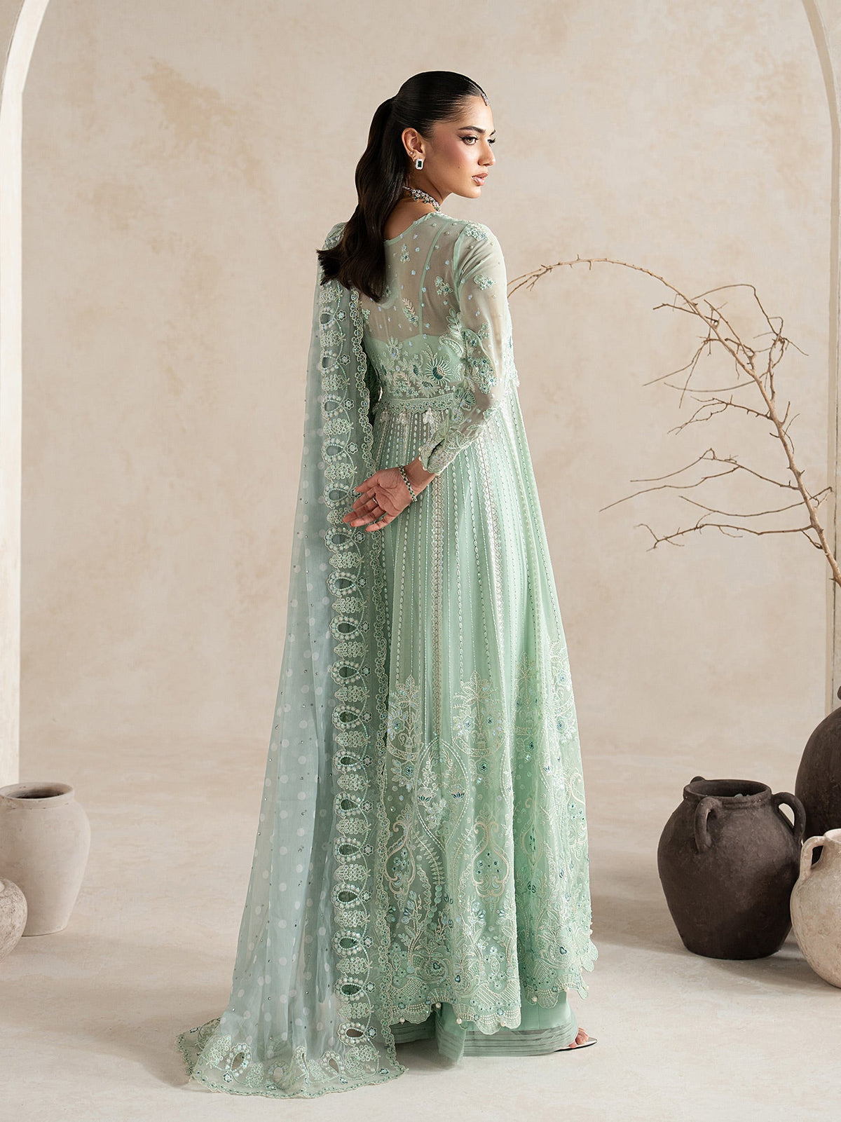Gulaal | Inaaya Embroidered Chiffon 26 | Evaa - Formal Dress - available at Maria Faisal in UK and USA.